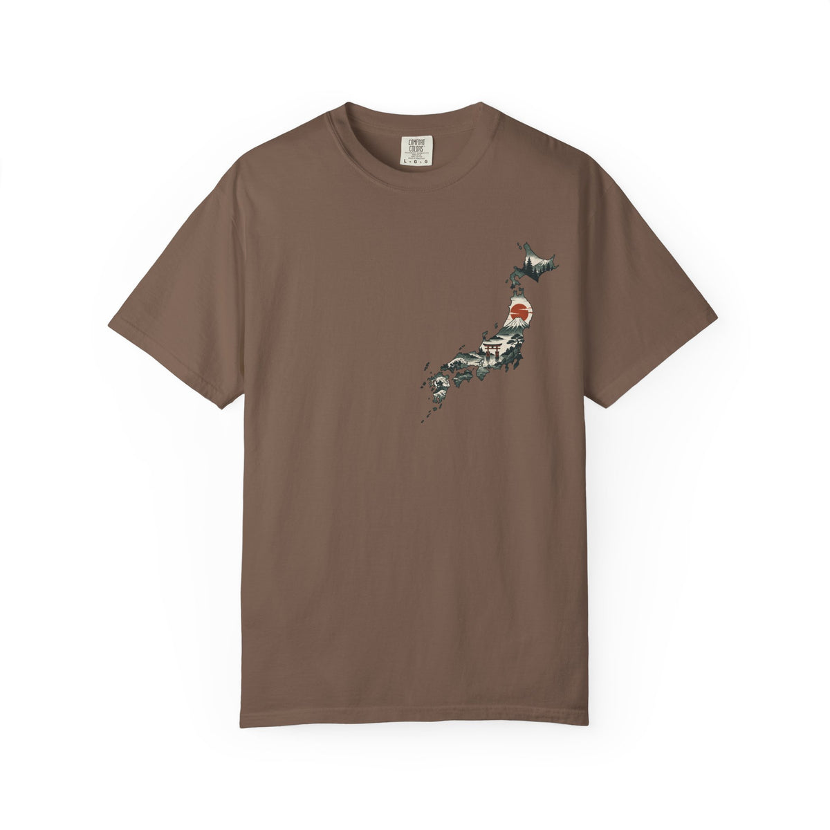 Japan Map Ocean T-Shirt — Floral Japan Outline Tee