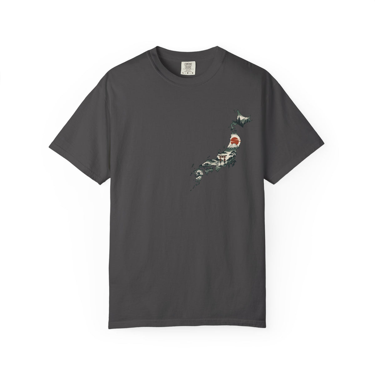Japan Map Ocean T-Shirt — Floral Japan Outline Tee