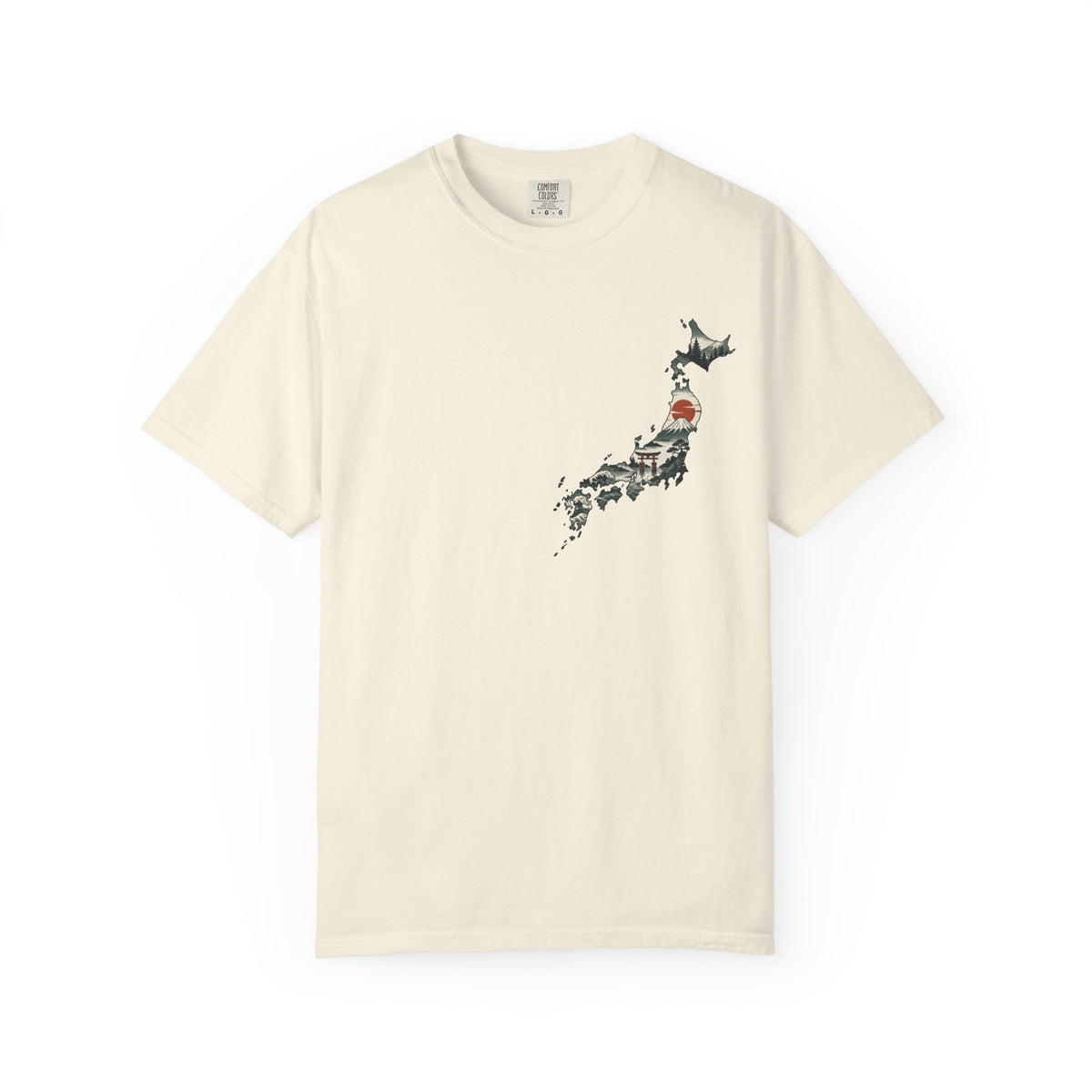 Japan Map Ocean T-Shirt — Floral Japan Outline Tee