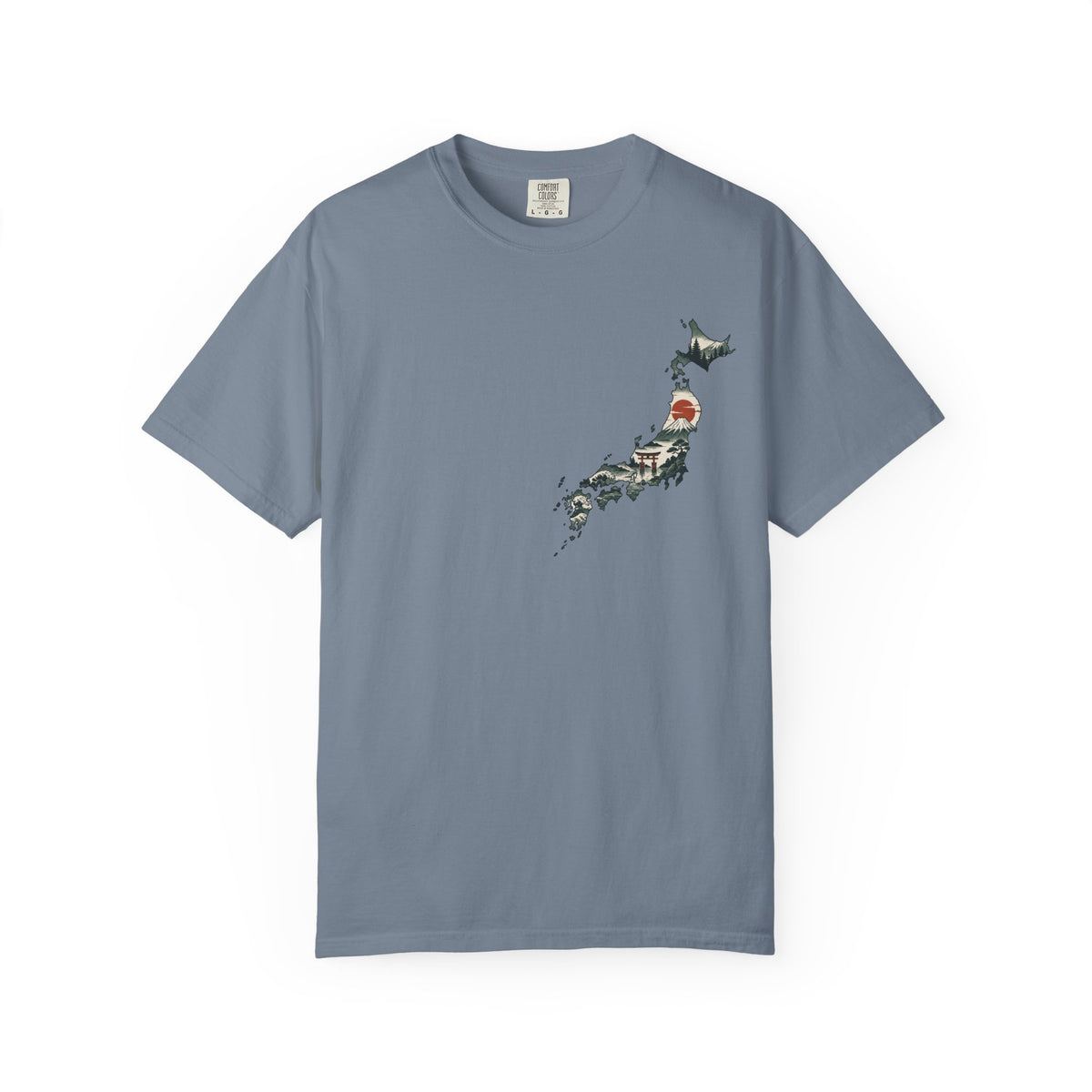 Japan Map Ocean T-Shirt — Floral Japan Outline Tee