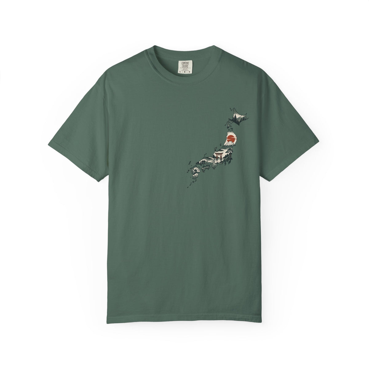Japan Map Ocean T-Shirt — Floral Japan Outline Tee