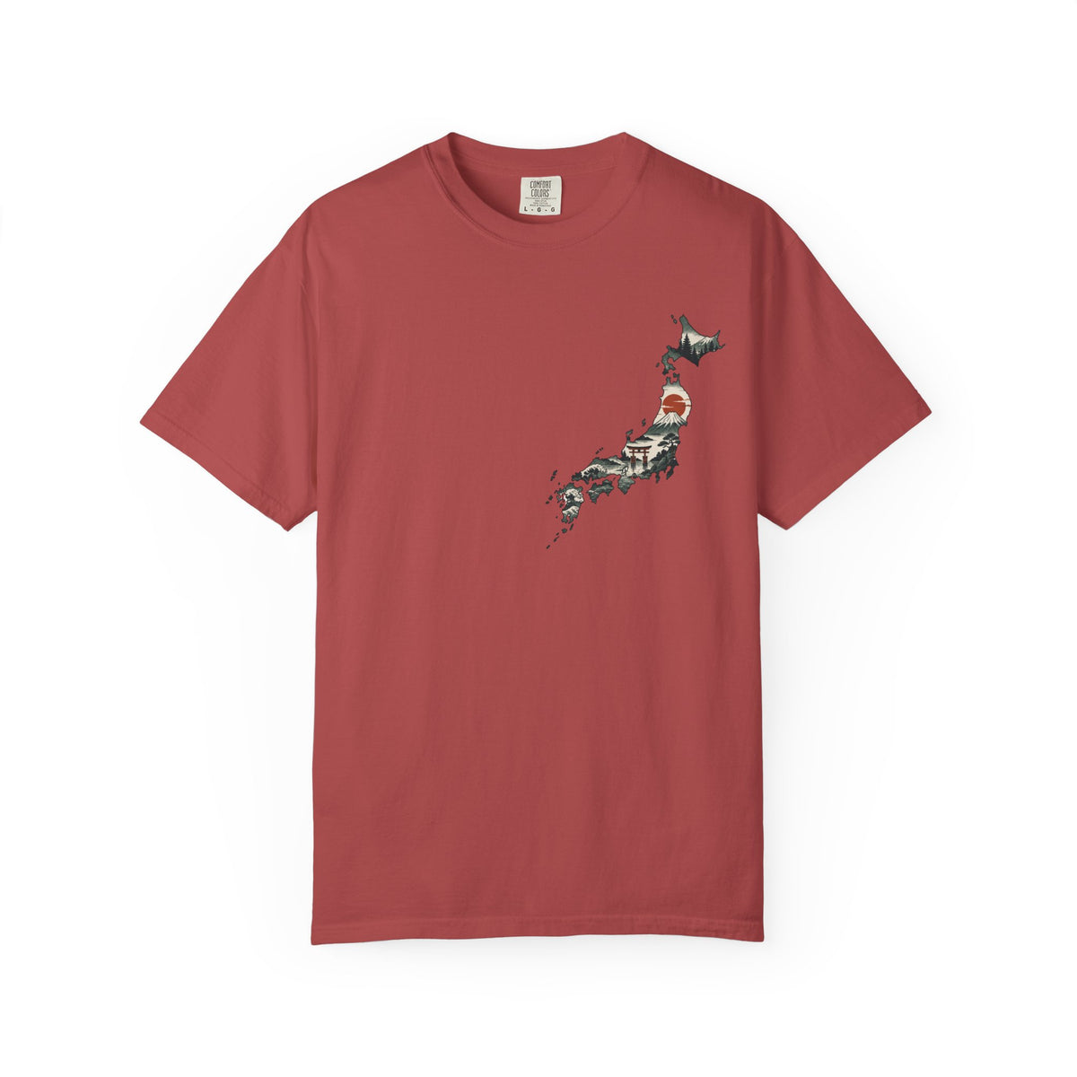 Japan Map Ocean T-Shirt — Floral Japan Outline Tee